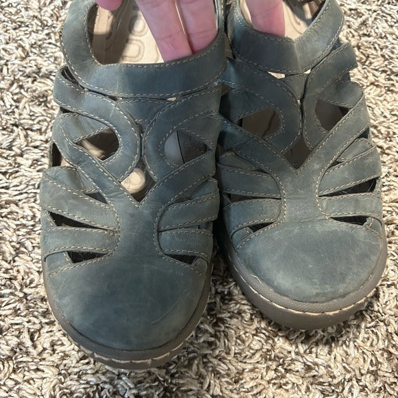 Bionica Womens Olive Green Size 9 Sandals Wira Strappy Brown Leather Waterproof - Picture 2 of 8